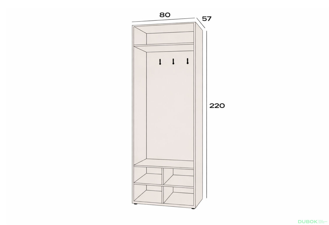 Obrázek 3 - Space Předsíň korpus (v-2200) kašmír