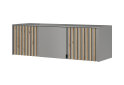 Obrázek 1524 - Skříň 3D se zrcadlem a antresolí šedá Nelly