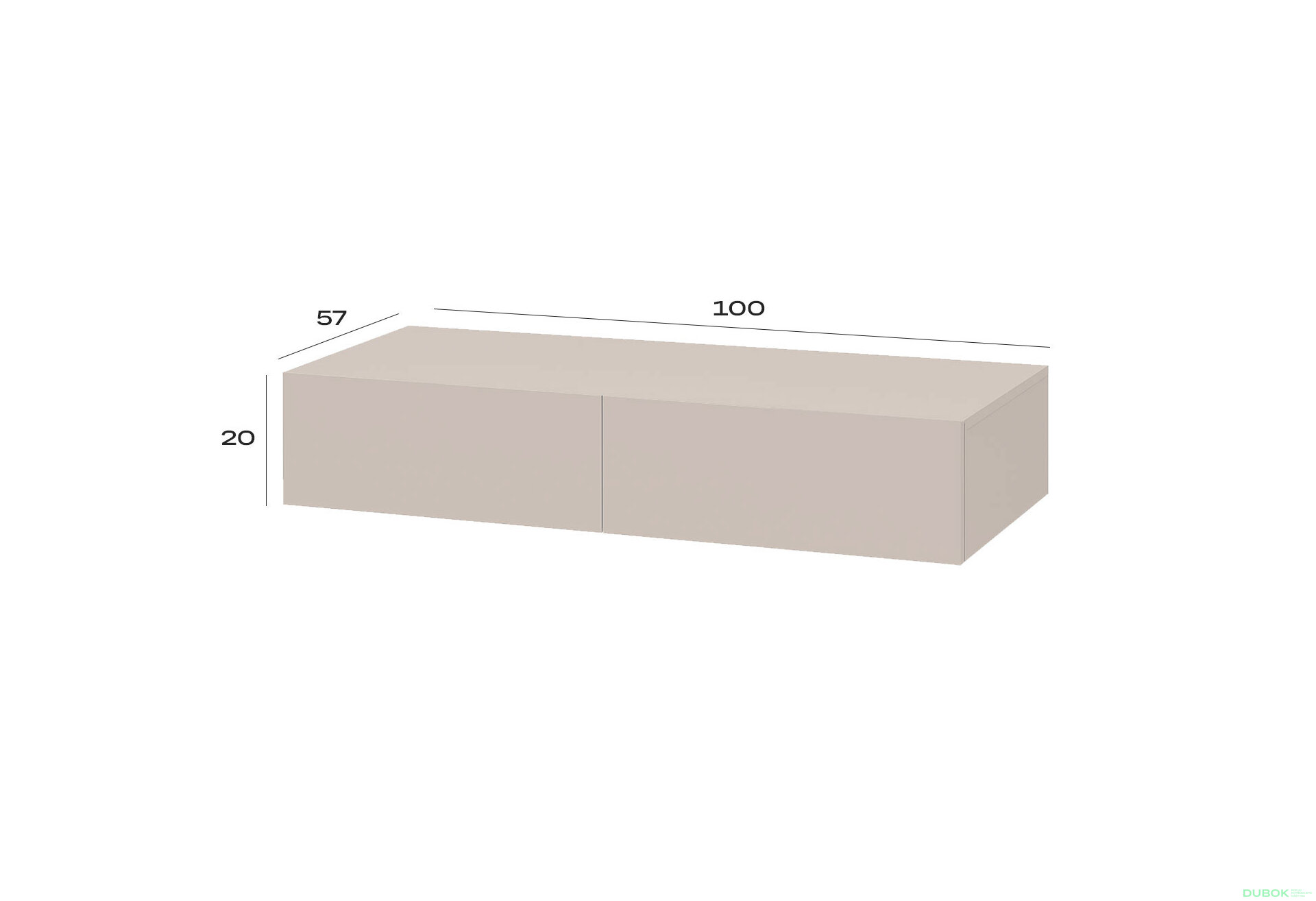 Obrázek 3 - Psací stůl 100 cm kašmír Space