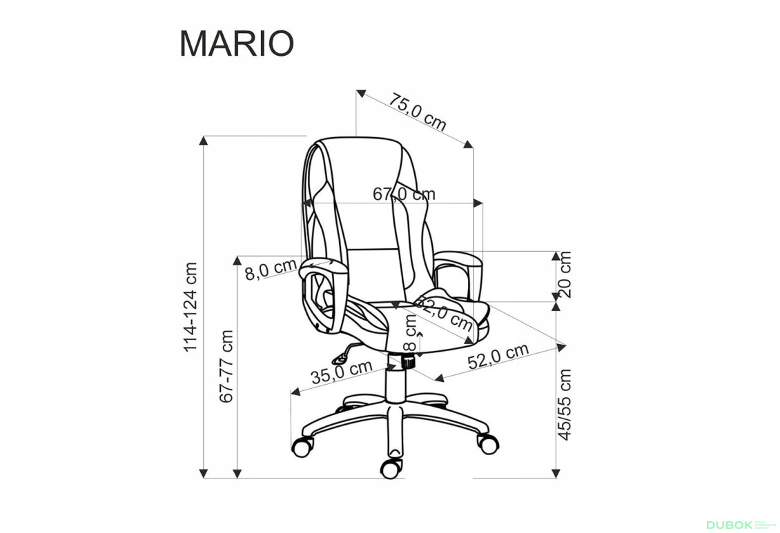 Obrázek 11 - Otočné křeslo Mario černý