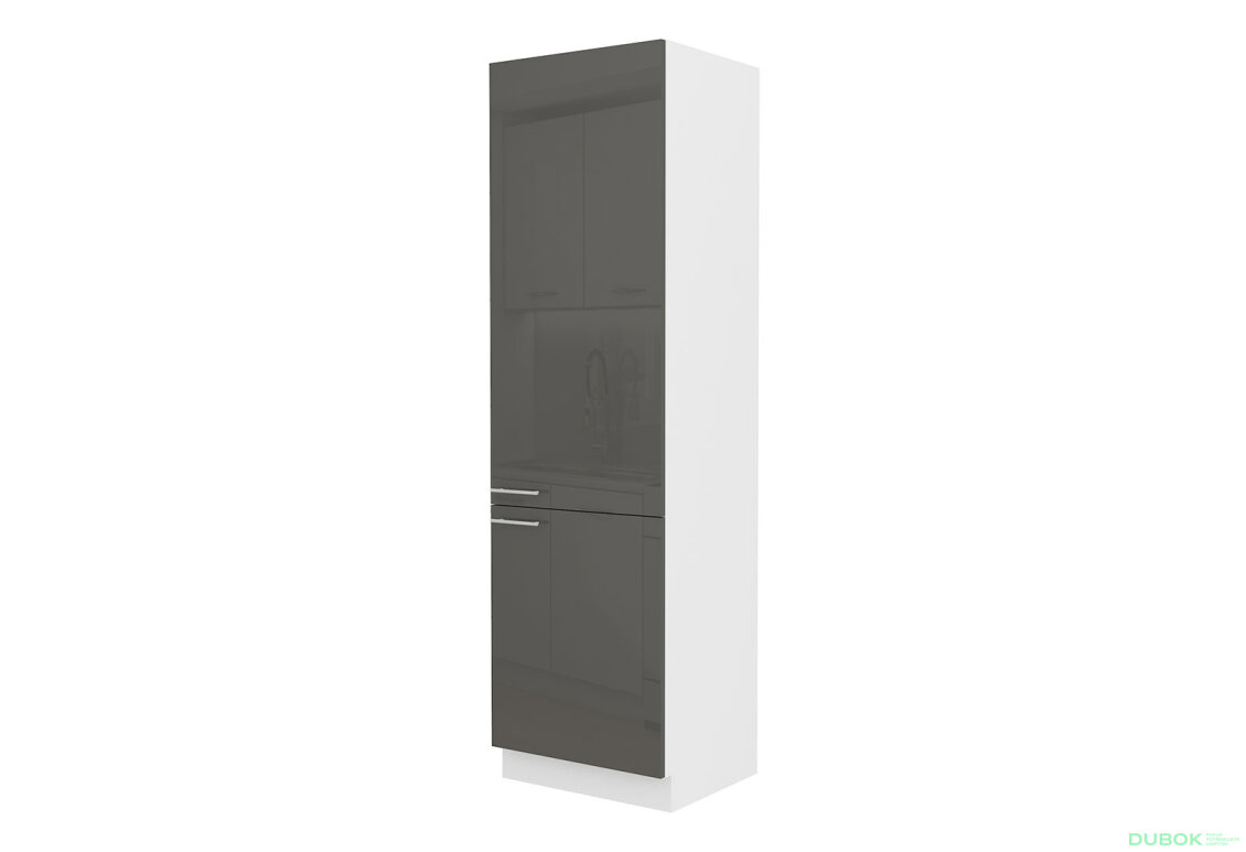 Obrázek 4792 - Kuchyňská sestava 2.9 m Lara bílý / šedý lesk