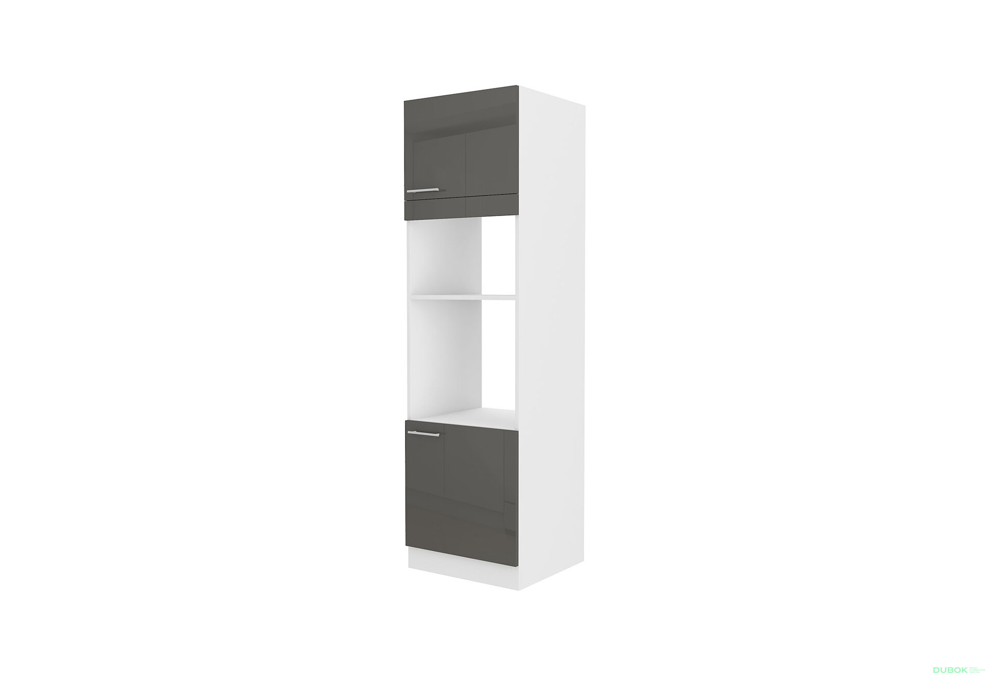 Obrázek 4794 - Kuchyňská sestava 2.2x3.7 m Lara bílý / šedý lesk