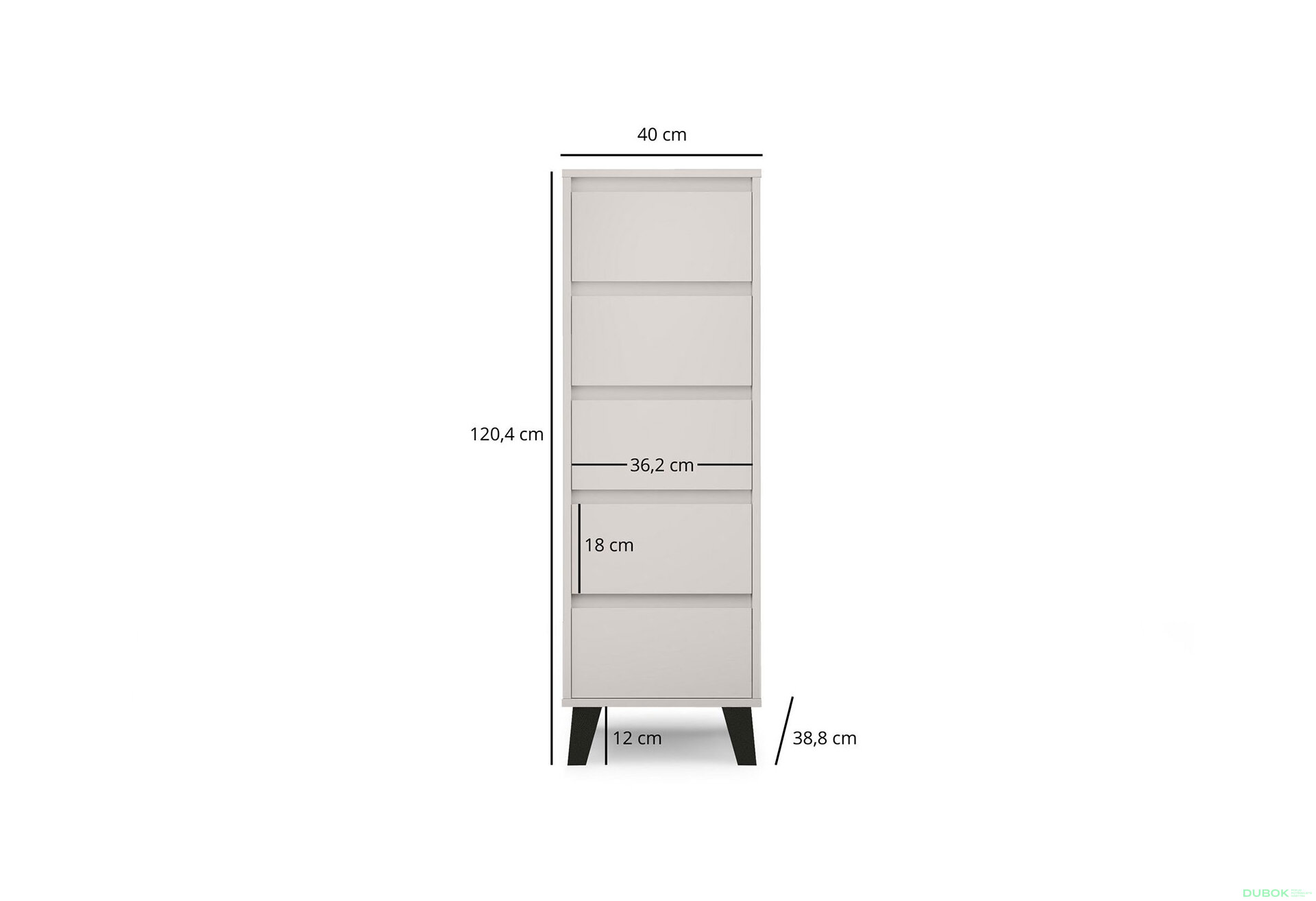 Obrázek 5 - Komoda Borg 5s/40 kašmír