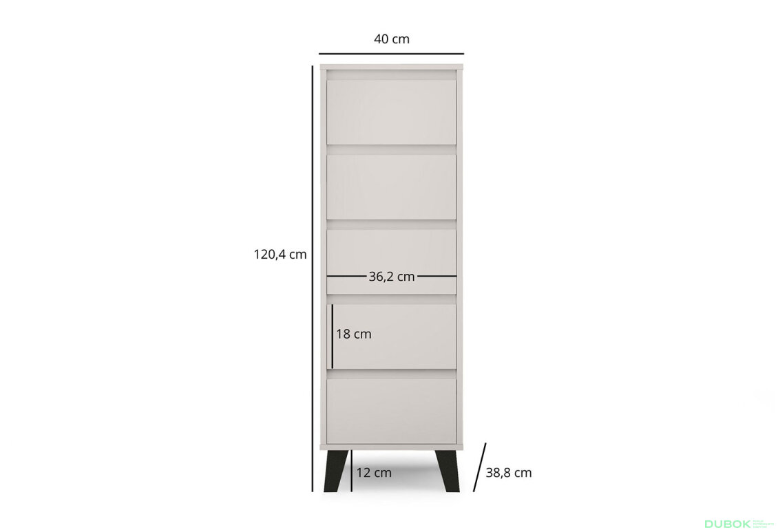 Obrázek 5 - Komoda Borg 5s/40 kašmír