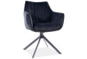 Obrázek 2 - Židle Azalia Velvet černý Bluvel 19, matná černá kov