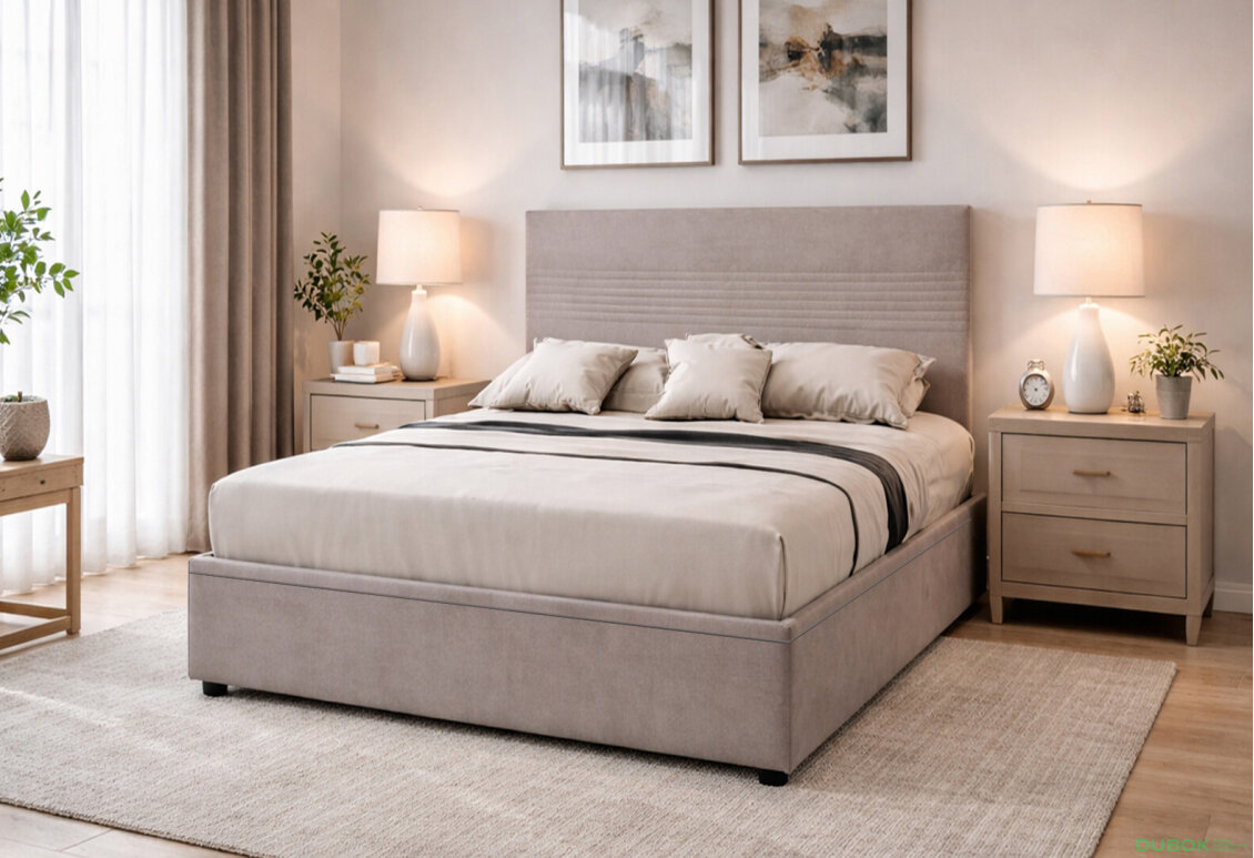 Obrázek 2 - Postel Fro Line 140x200 s roštem, úložným prostorem Mono 233, béž