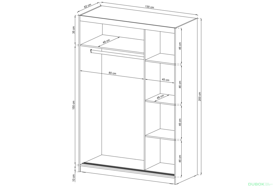 Obrázek 3 - Skříň Wiki 130 bílý
