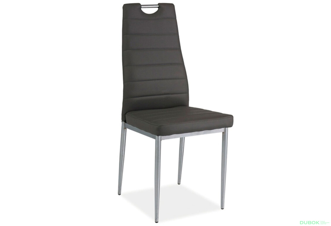 Obrázek 2 - Židle H-260 Chrom, šedá ekokůže
