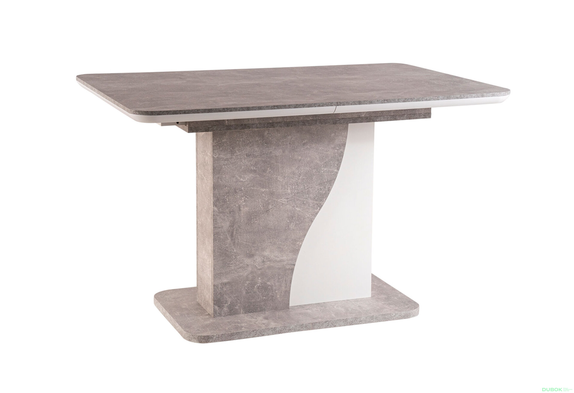 Obrázek 1 - Stůl Syriusz 120(160)x80 betonový efekt / bílý mat