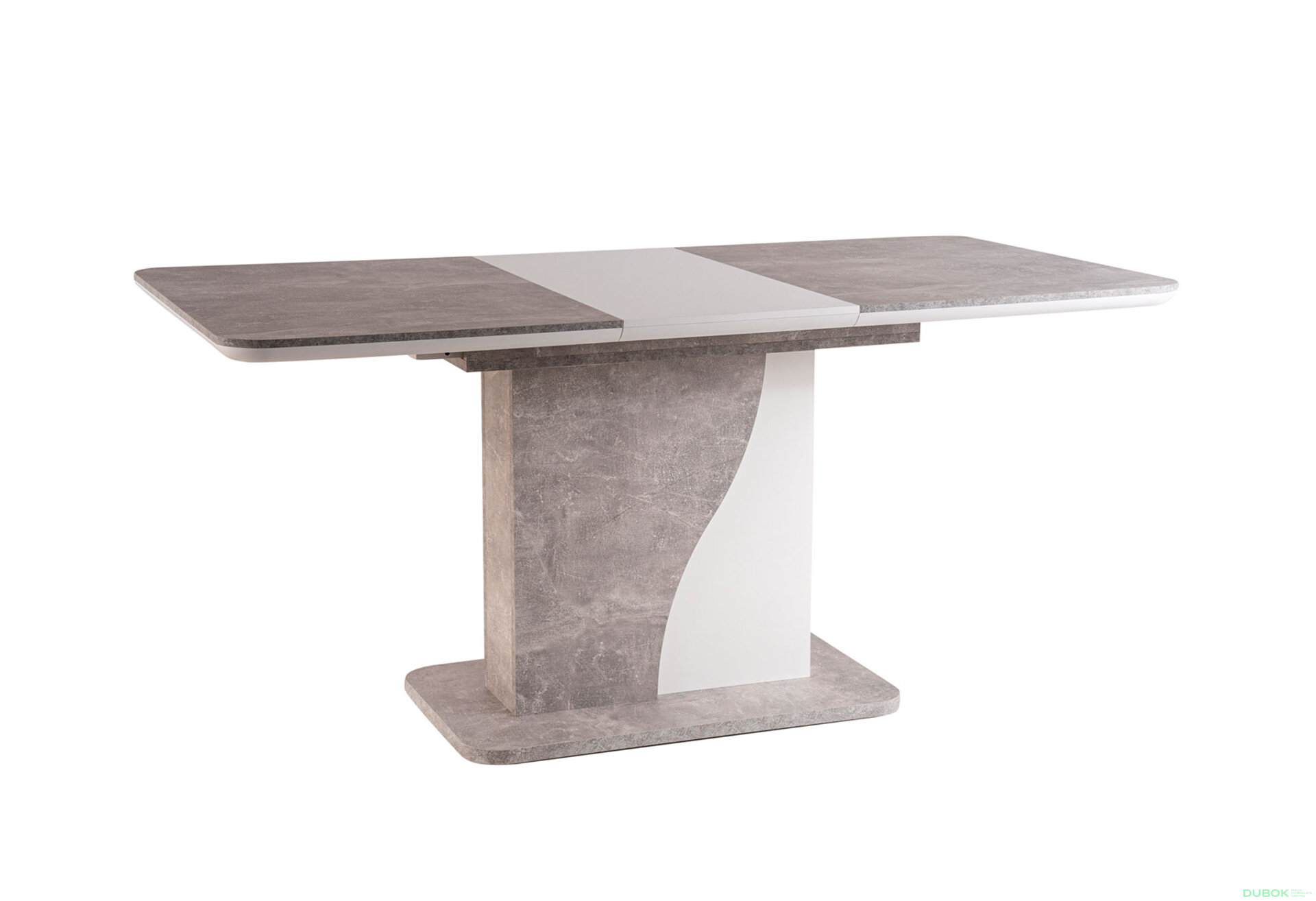 Obrázek 2 - Stůl Syriusz 120(160)x80 betonový efekt / bílý mat