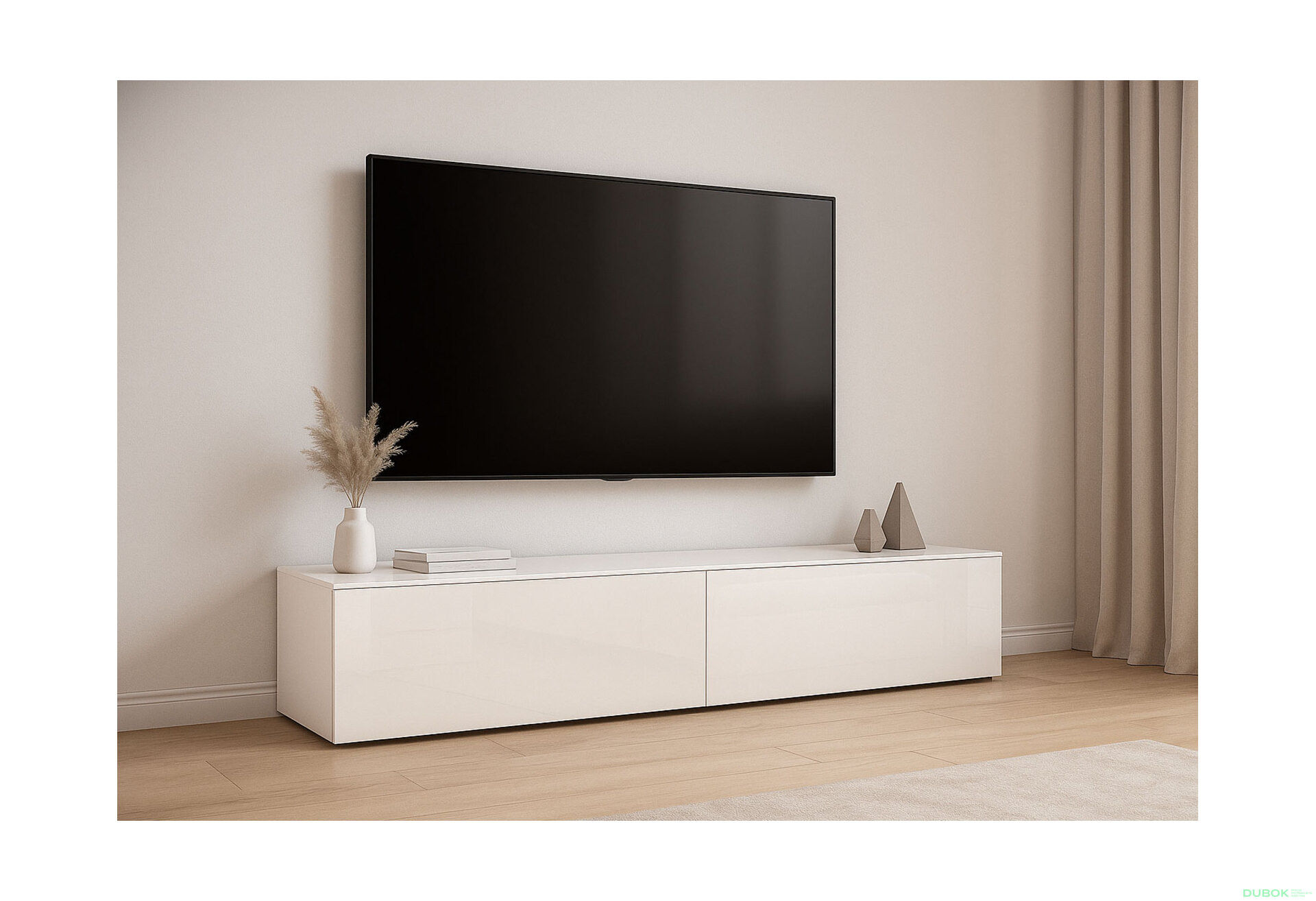 Obrázek 2 - TV stolek 2,1 lesklá bílá Legs Box