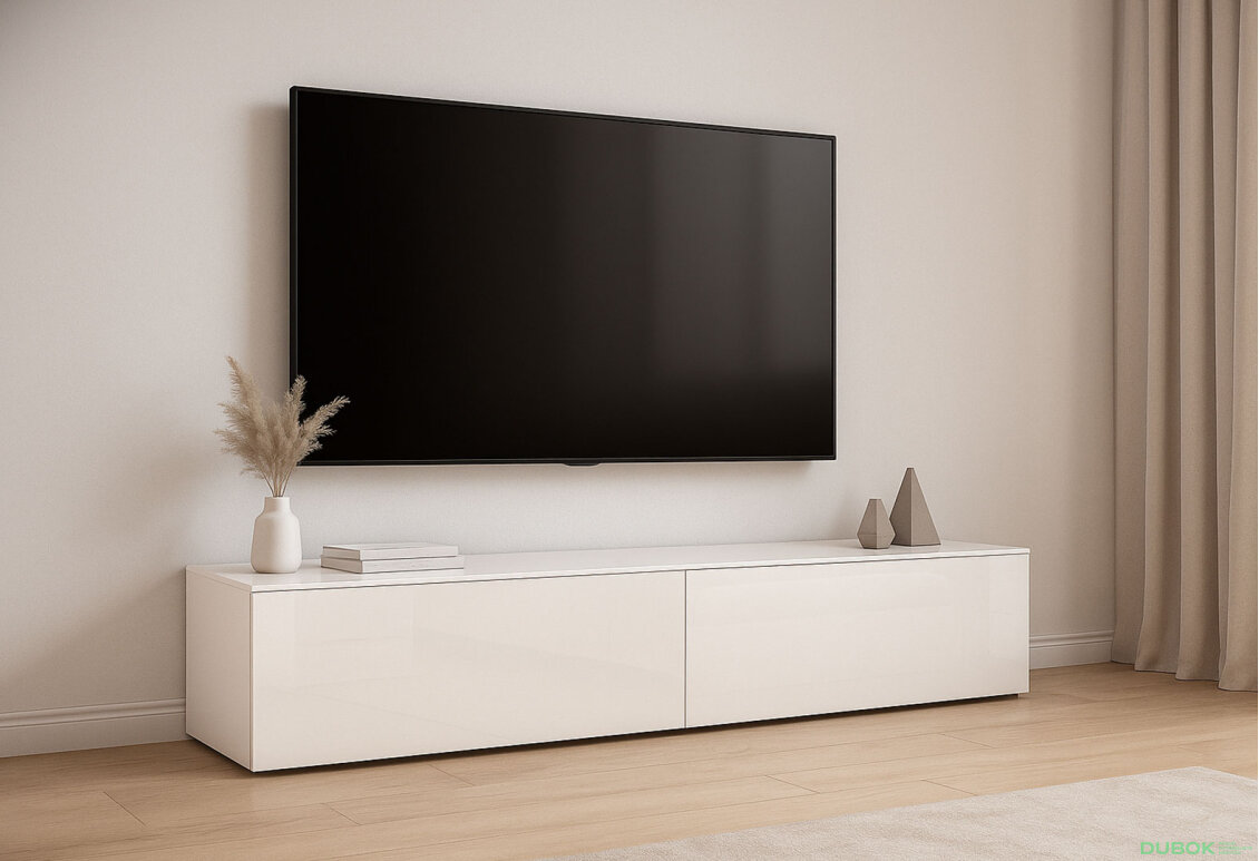 Obrázek 2 - TV stolek 2,1 lesklá bílá Legs Box