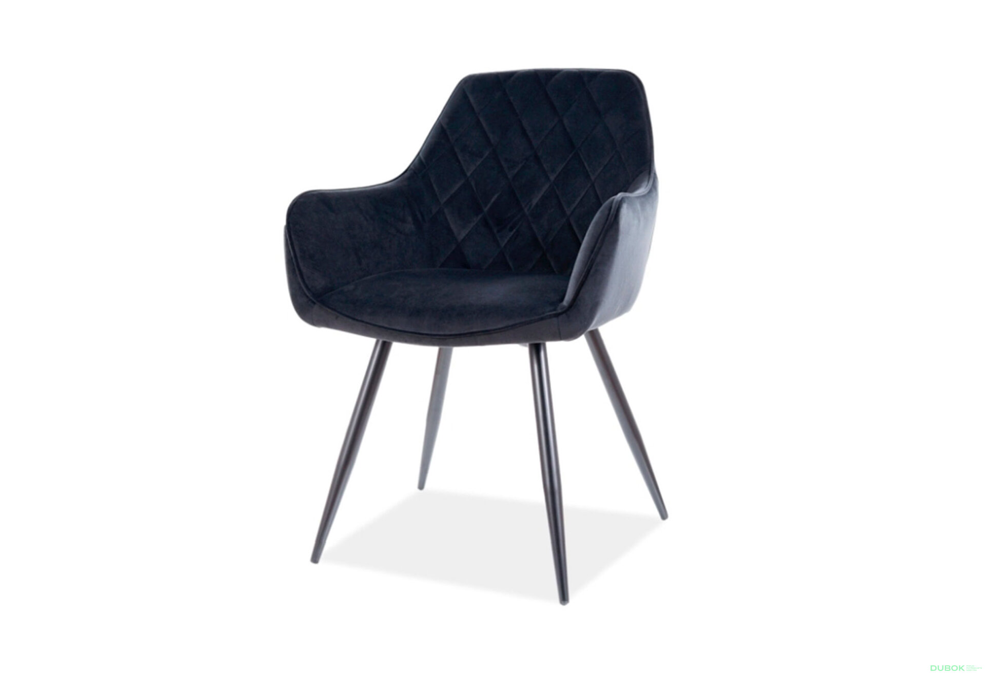 Obrázek 1 - Židle Linea Velvet černý Bluvel 19, kov černá matná