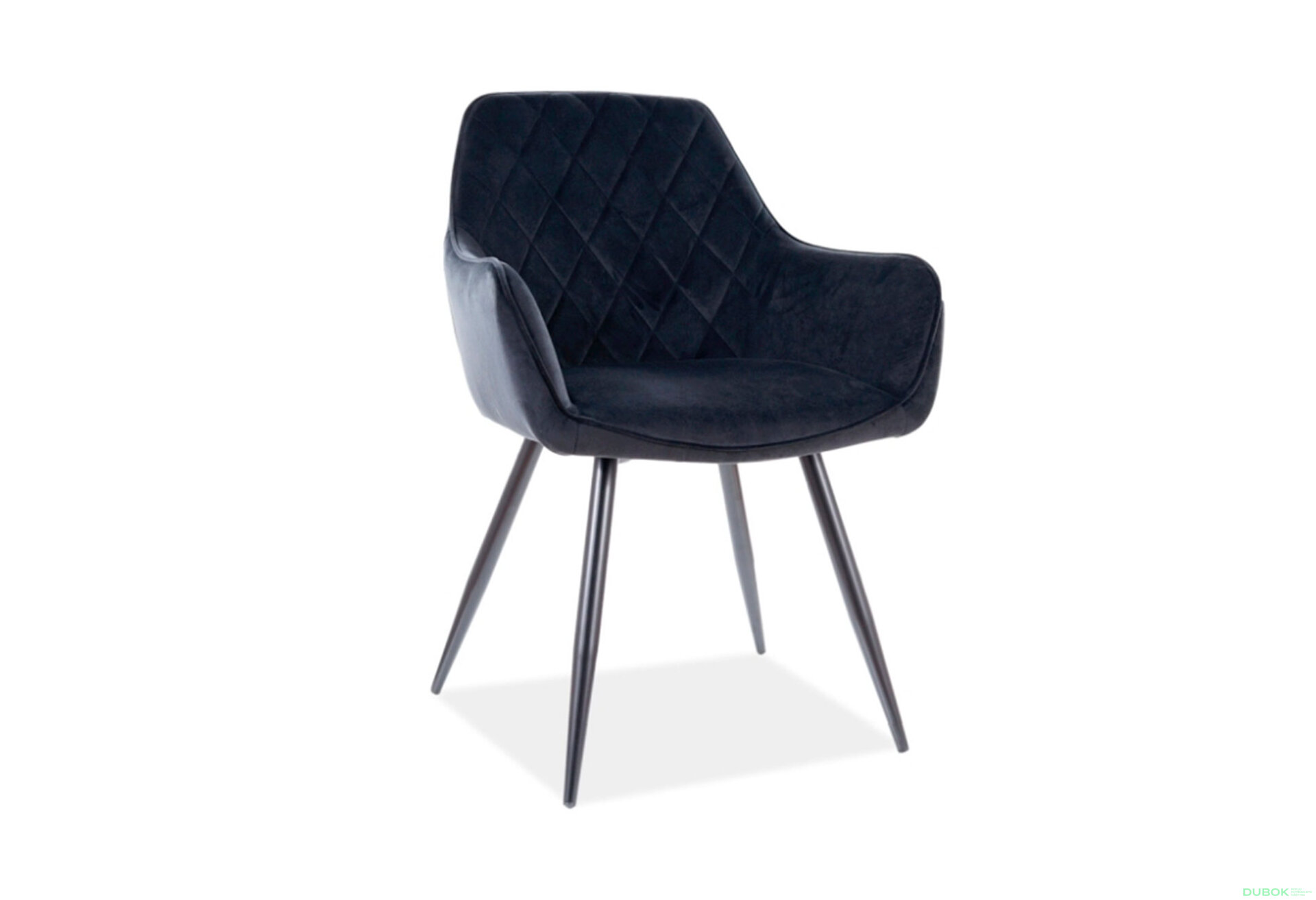 Obrázek 2 - Židle Linea Velvet černý Bluvel 19, kov černá matná