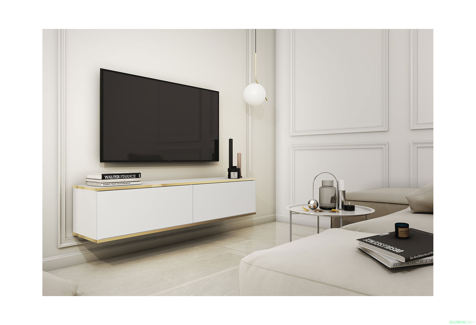 Obrázek 2 - TV stolek RTV 135 bílý Oro