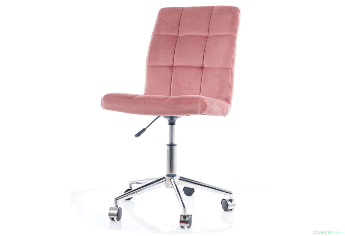 Otočné křeslo Q-020 Velvet, starorůžový Bluvel 52