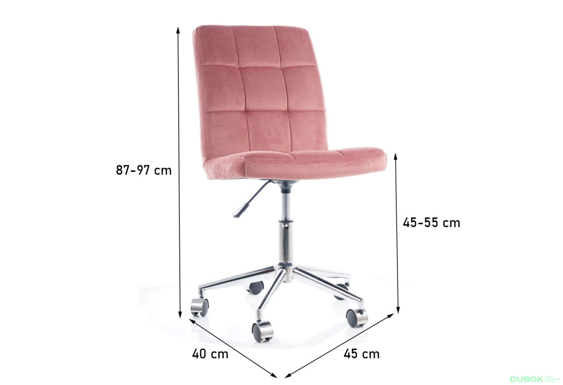 Obrázek 18 - Otočné křeslo Q-020 Velvet, starorůžový Bluvel 52