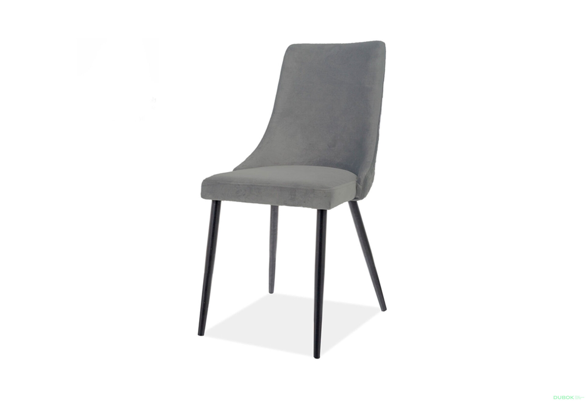 Obrázek 2807 - Stůl Metropol Ceramic 120(180)x80 černý + 4 židle Piano B Matt Velvet šedý Bluvel 85 / kov černá matná