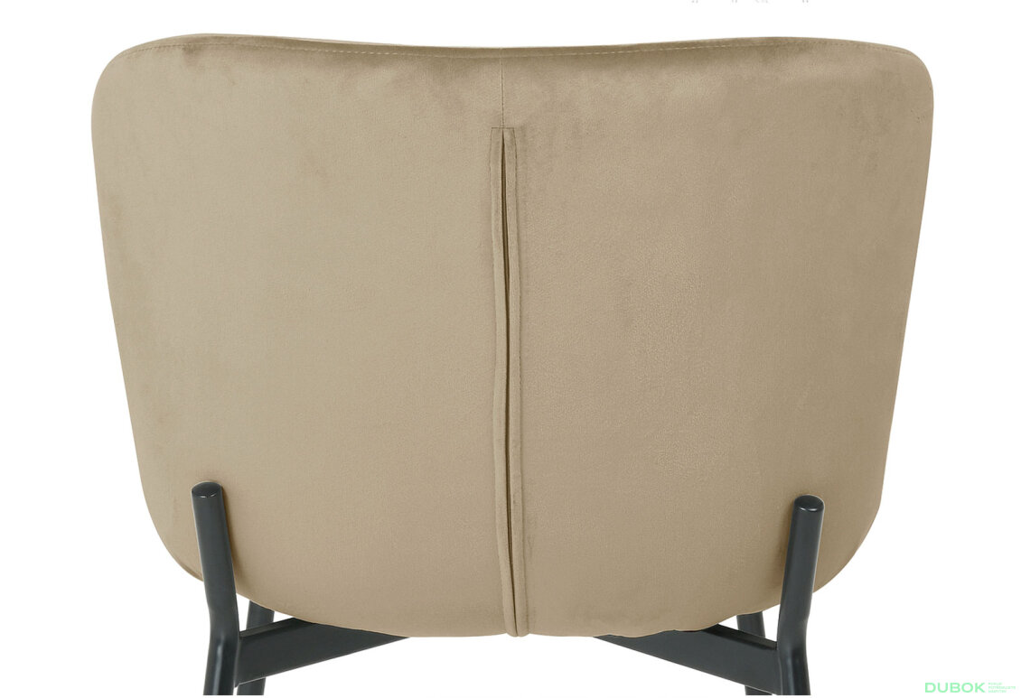 Obrázek 4 - Židle Colby Velvet béžový Bluvel 28, matná černá kov