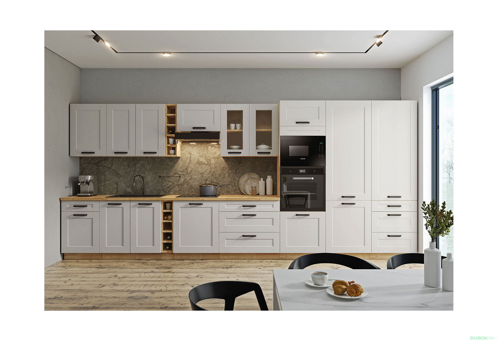 Obrázek 1 - Kuchyňská sestava 4.6 m Luna artisan / bílý