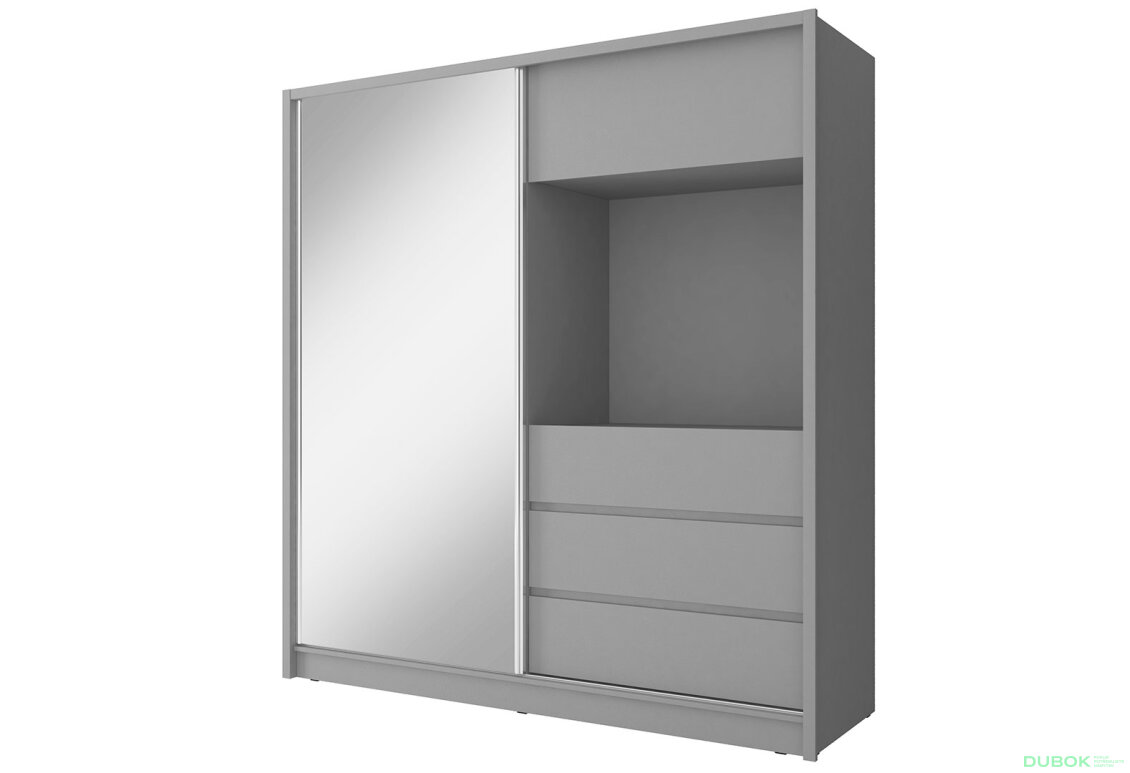 Skříň TV 200 se zrcadlem grafit