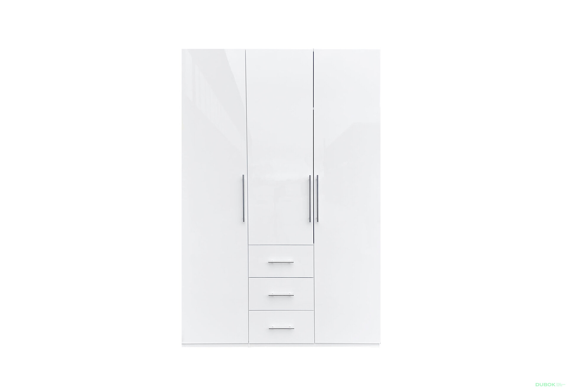 Obrázek 3 - Skříň Magnum 3dv 3šx (Lesklá Bílá)