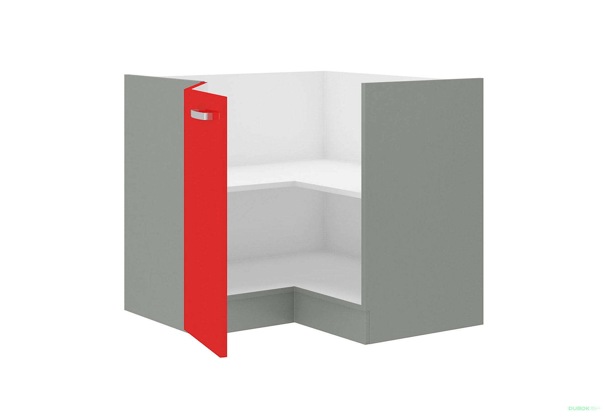 Obrázek 2 - 89x89 DN 1F BB Rose šedý platinový / červený lesk