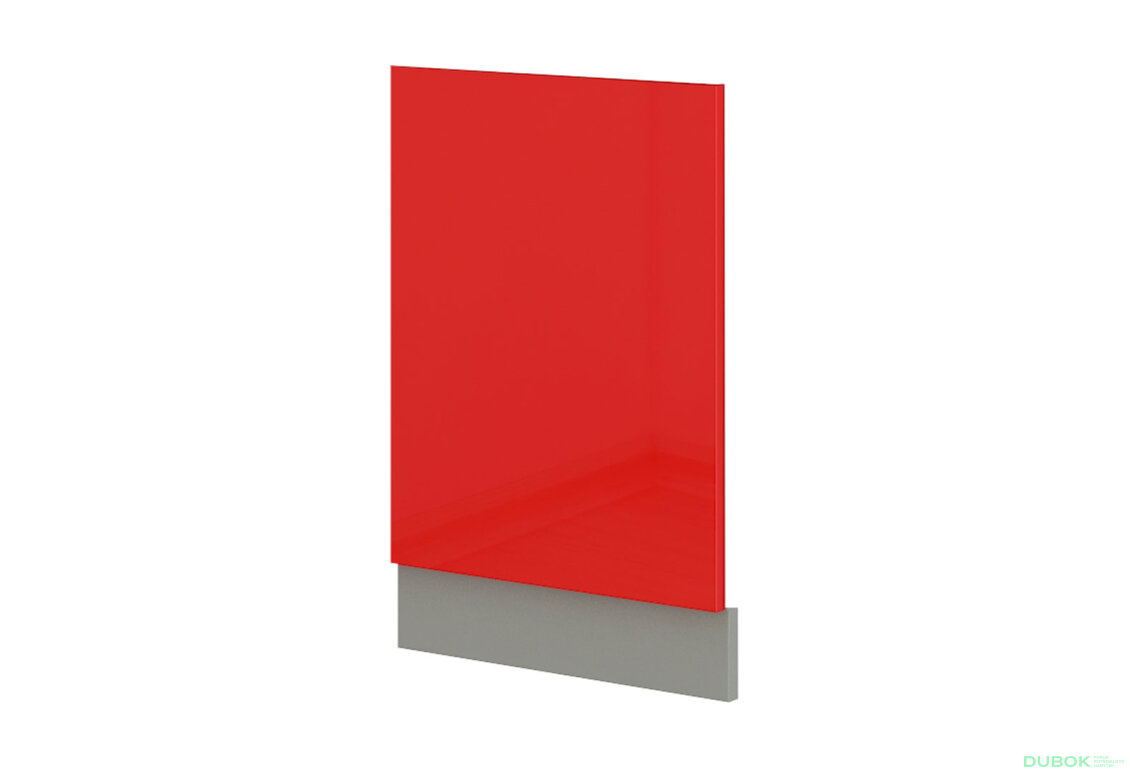 ZM 570x446 dvířka Rose šedý platinový / červený lesk