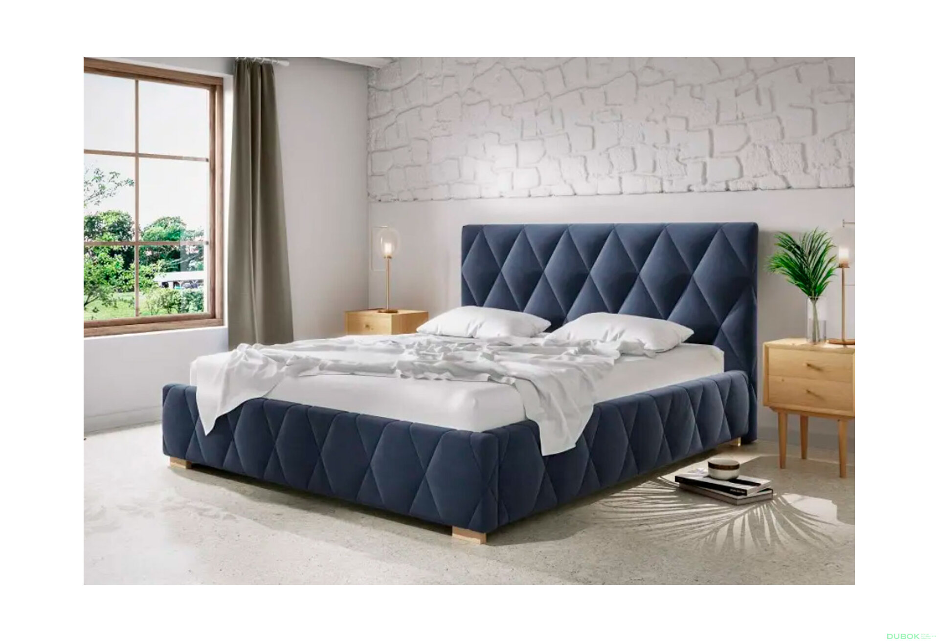 Obrázek 2 - Postel Trivio 180x200 Matt Velvet 74 Davis C4 Olše