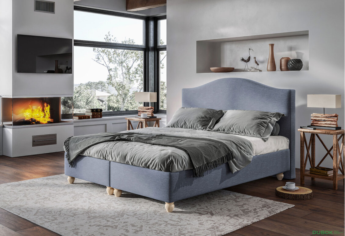 Obrázek 3 - Postel Clara 180x200 Castel 74 Davis D10 Buk s roštem, úložným prostorem