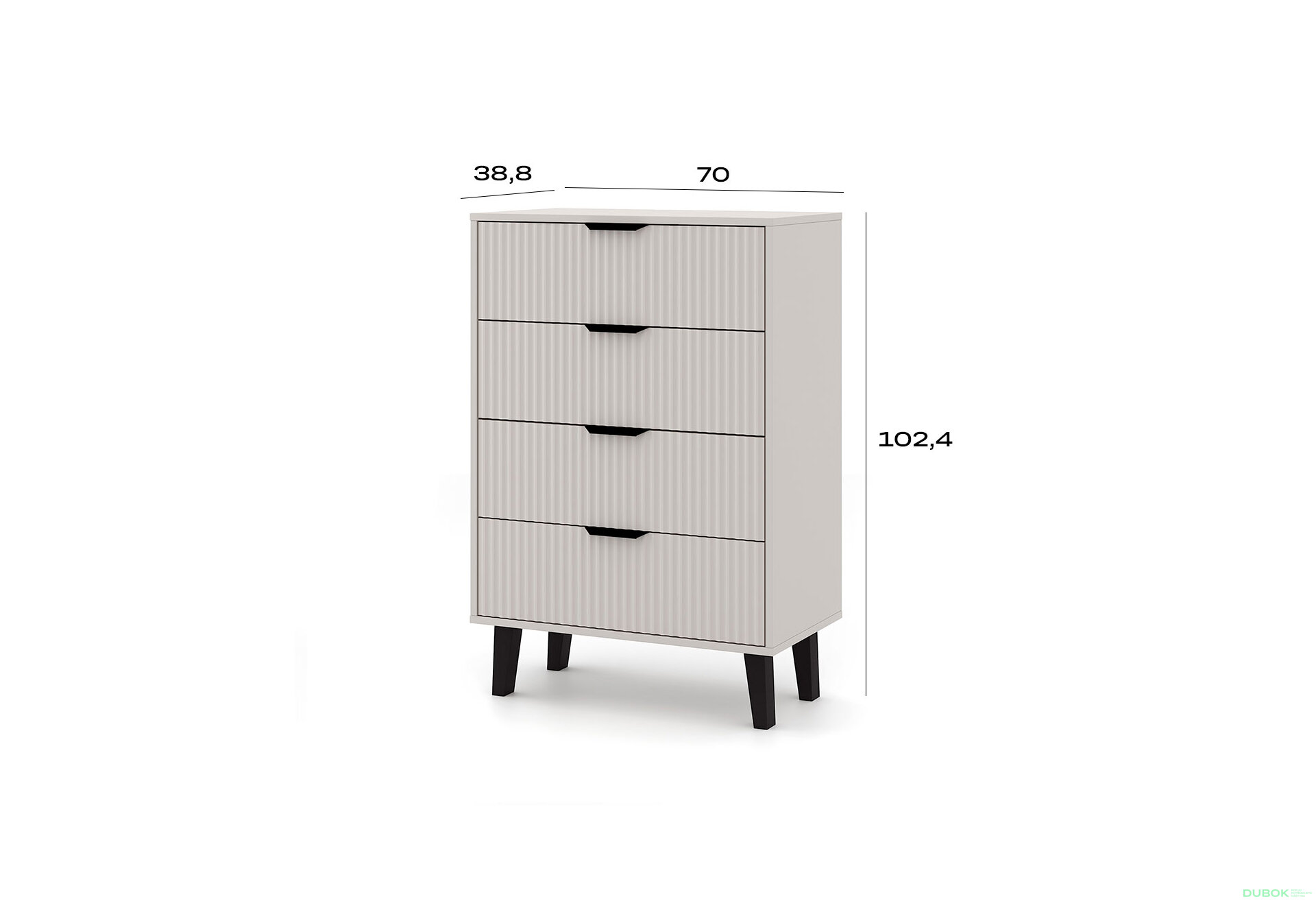 Obrázek 6 - Komoda Borg Duo 4Š kašmír
