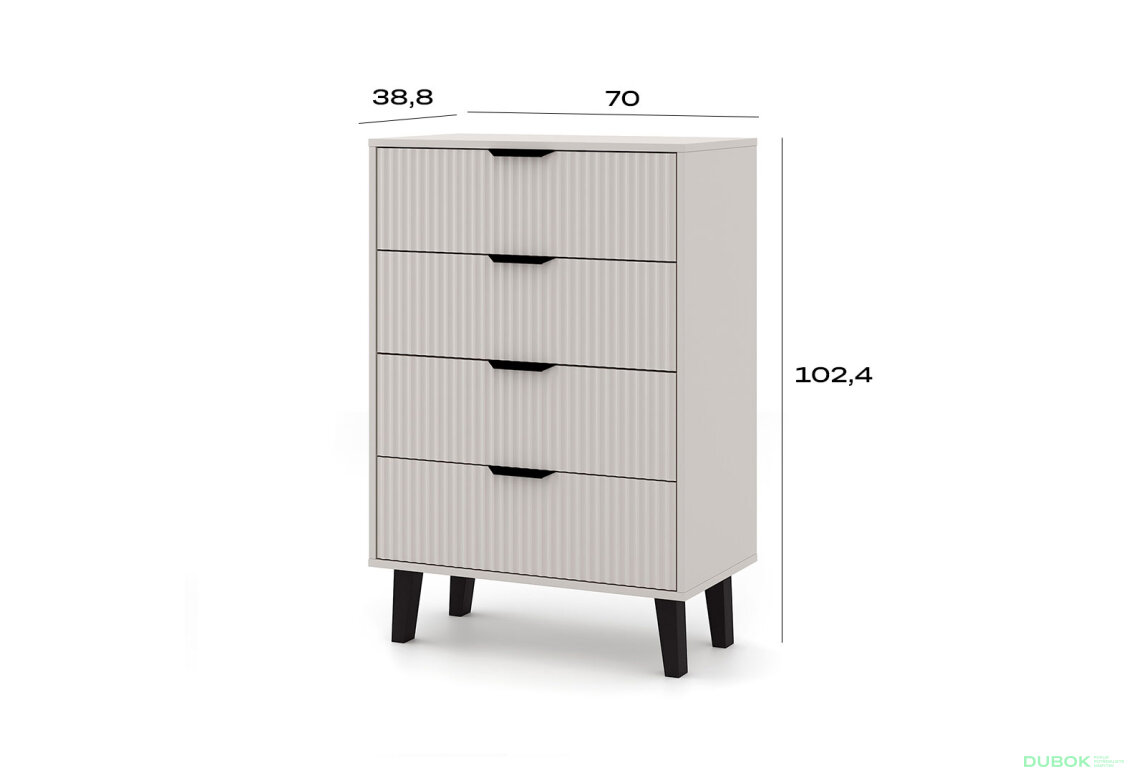 Obrázek 6 - Komoda Borg Duo 4Š kašmír