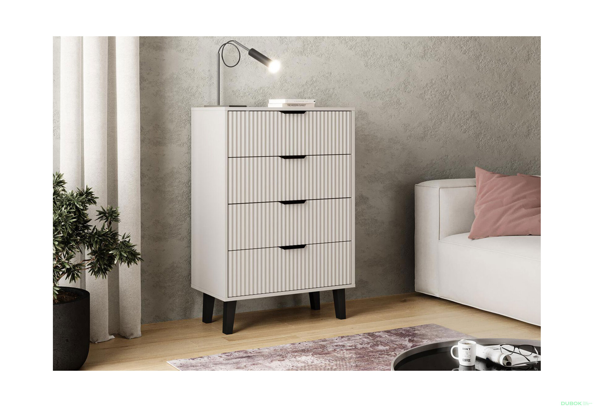 Obrázek 2 - Komoda Borg Duo 4Š kašmír