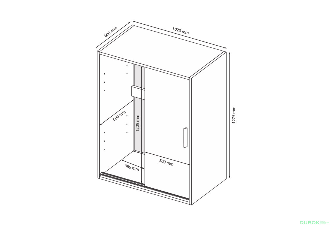 Obrázek 5 - Komoda 2dv (Bílá) Case