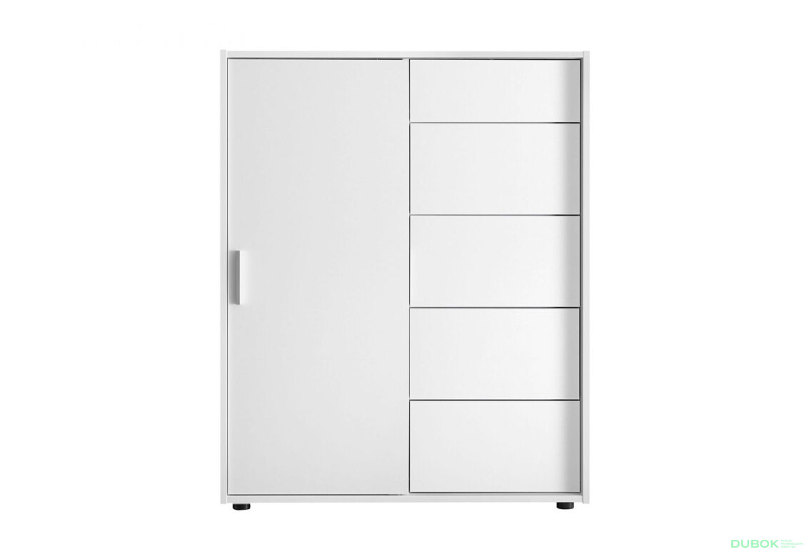 Komoda 1dv 5šx (Bílá) Case