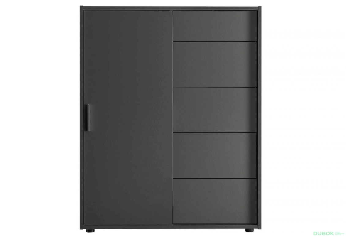 Komoda 1dv 5šx (Grafit) Case