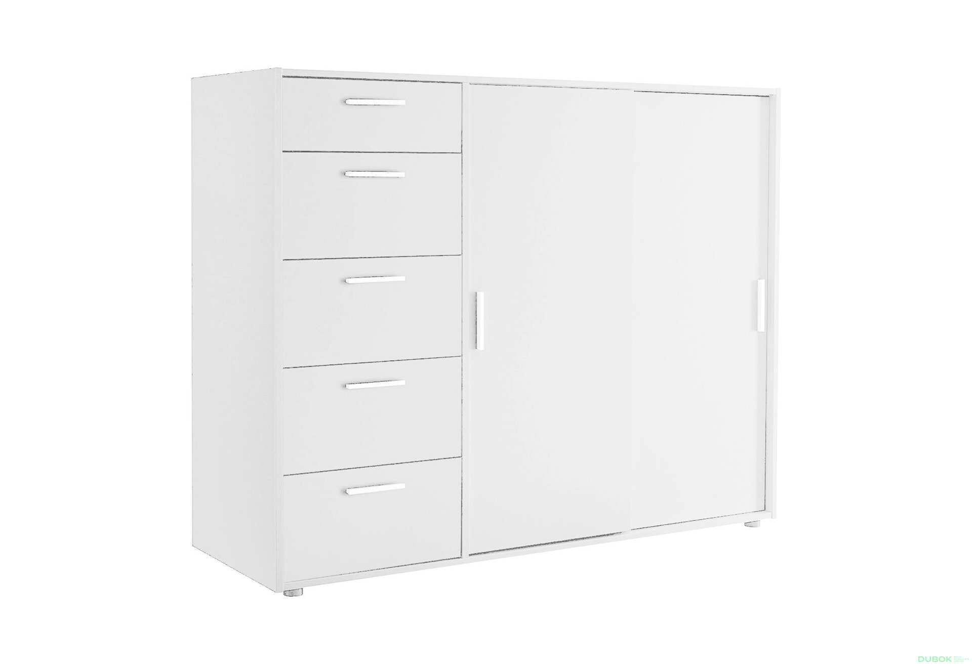 Obrázek 1 - Komoda 2dv 5šx (Bílá) Case