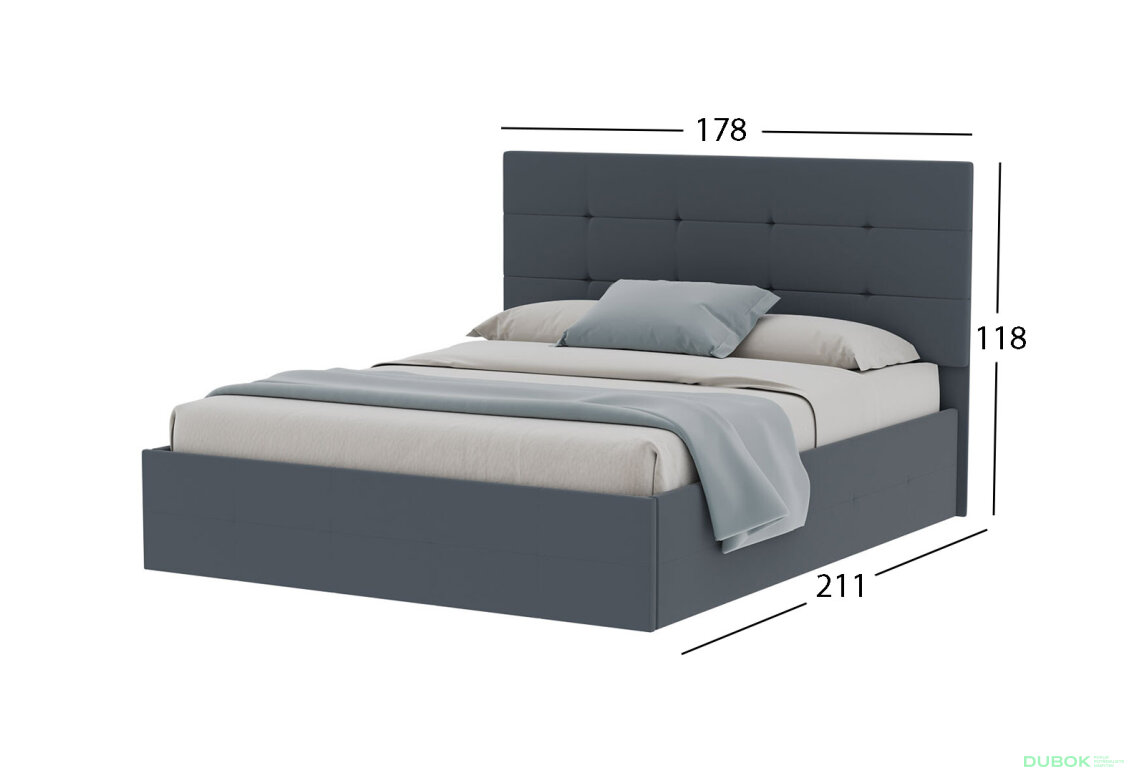 Obrázek 5 - Postel Bristol 1.6 Antracit samet