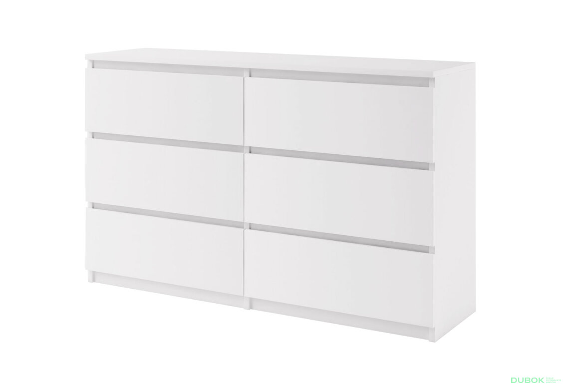 Komoda Agnes 6šed bílá