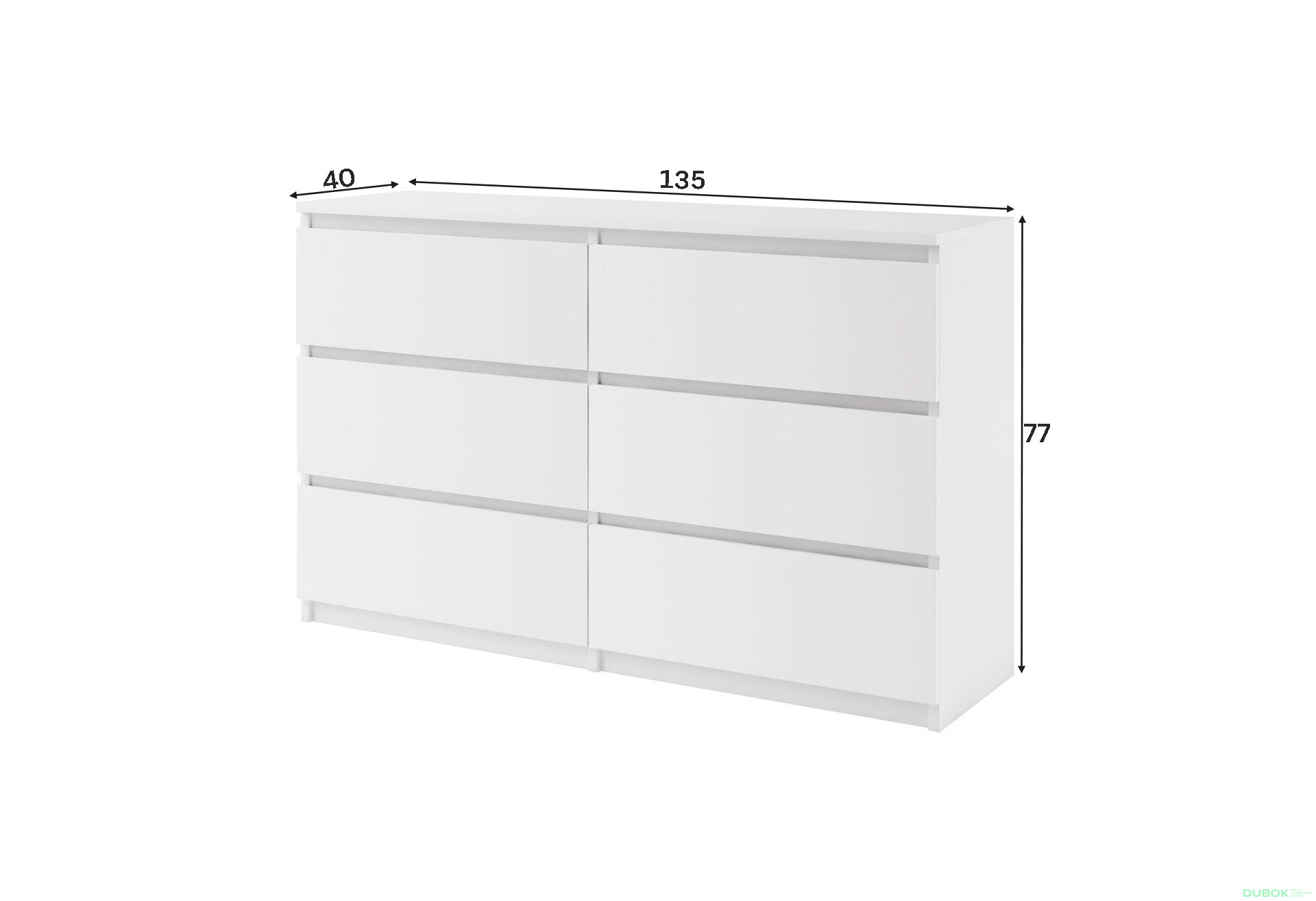 Obrázek 4 - Komoda Agnes 6šed bílá