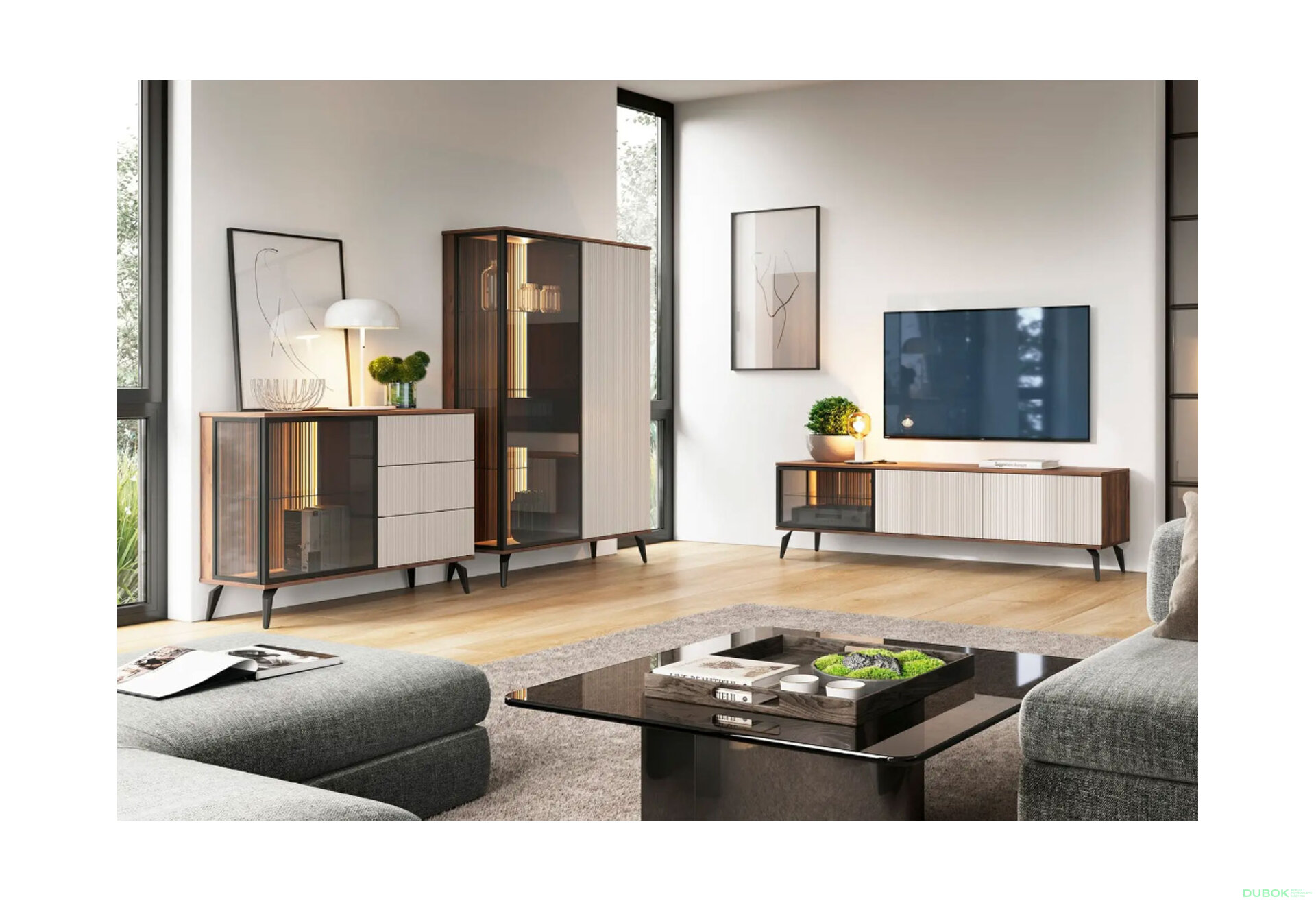 Obrázek 3 - TV stolek RTV-180 ořech / kašmír Vici