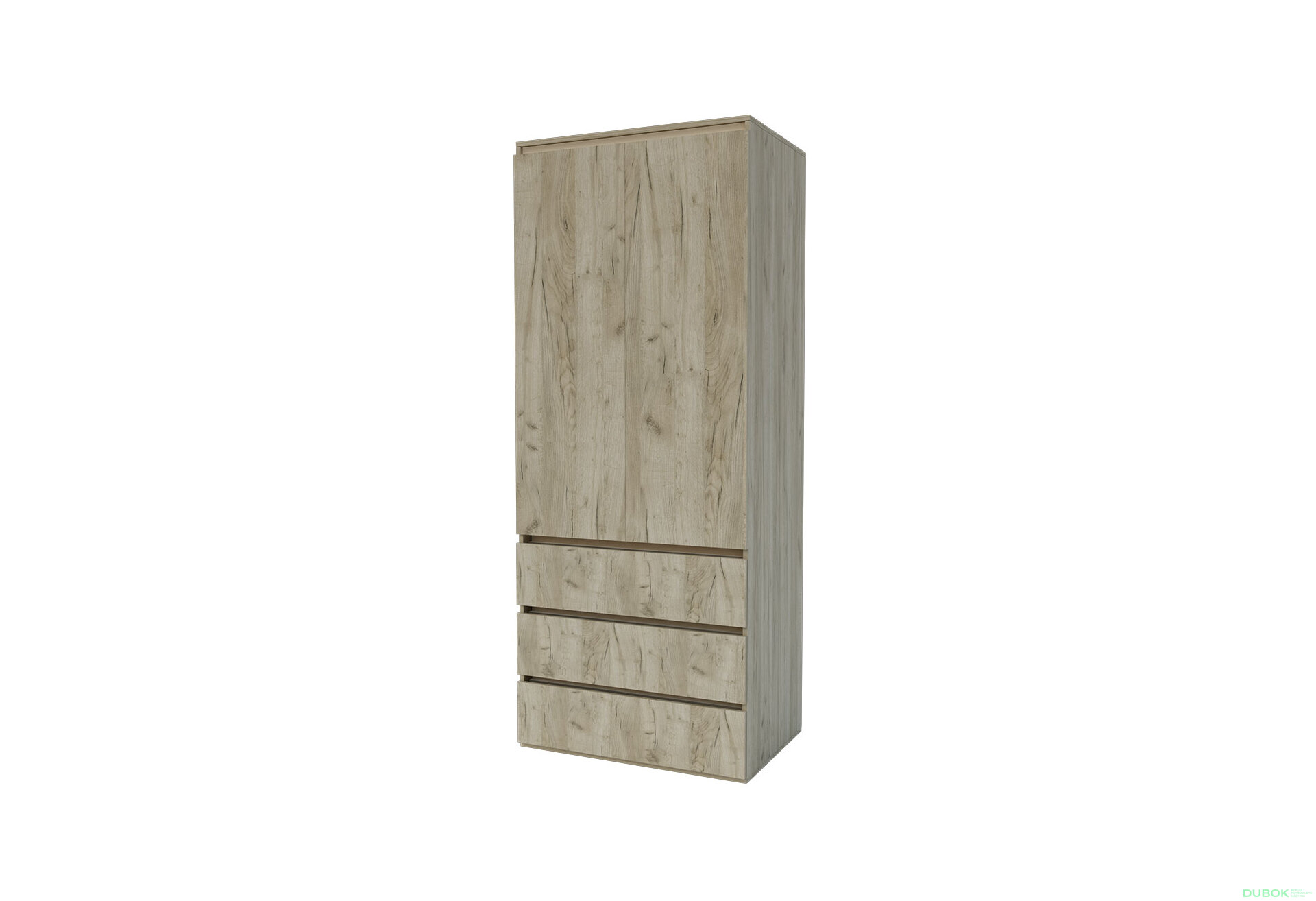 Obrázek 1 - Skříň Idea 800/2100/570 tyč dub kraft šedý / satén