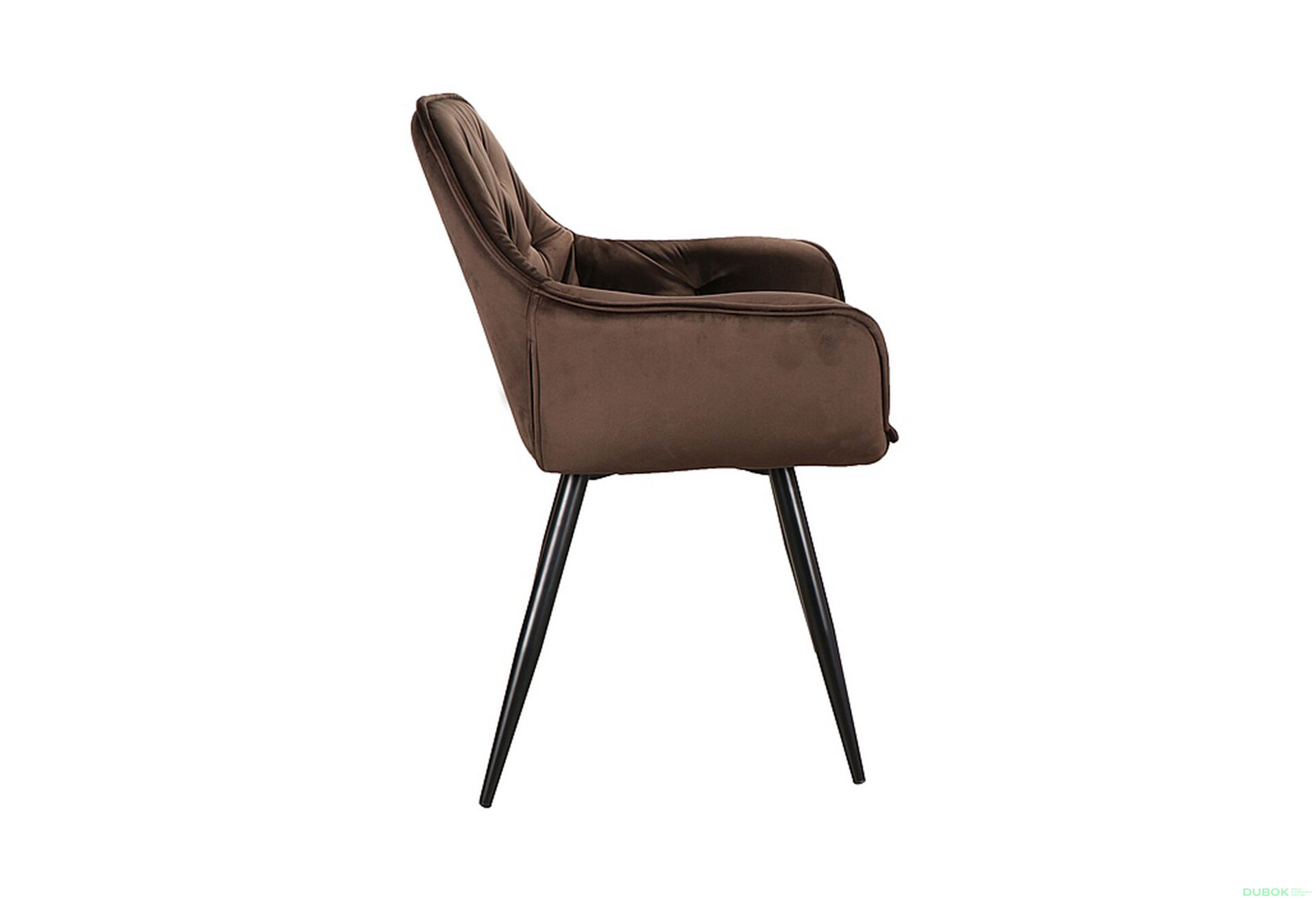 Obrázek 4 - Židle Cherry Velvet hnědý Bluvel 48, matná černá kov