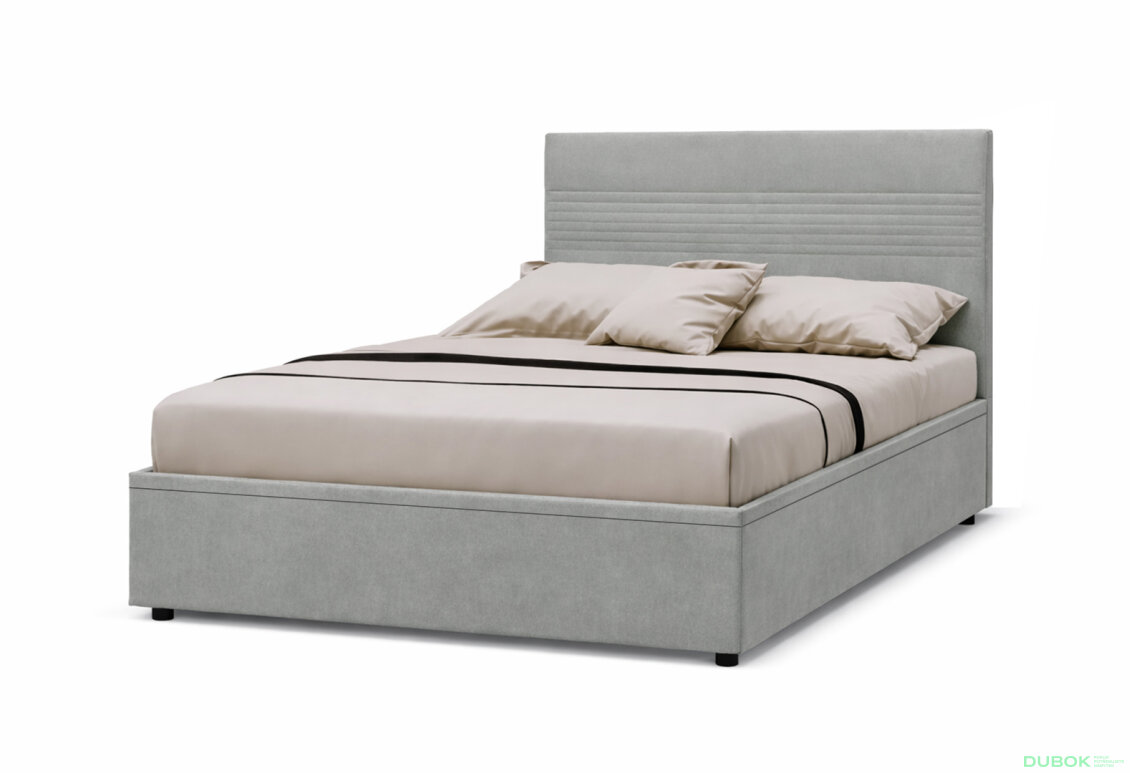 Postel Fro Line 140x200 s roštem, úložným prostorem Mono 246, šedá