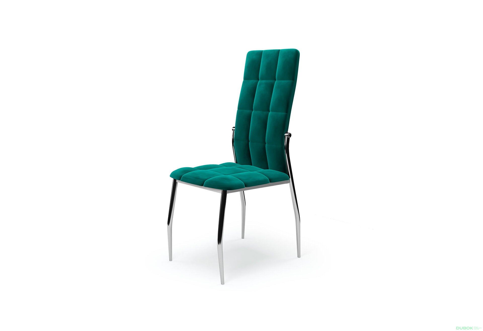 Obrázek 1 - Židle K416 chrom / látka tmavě zelená