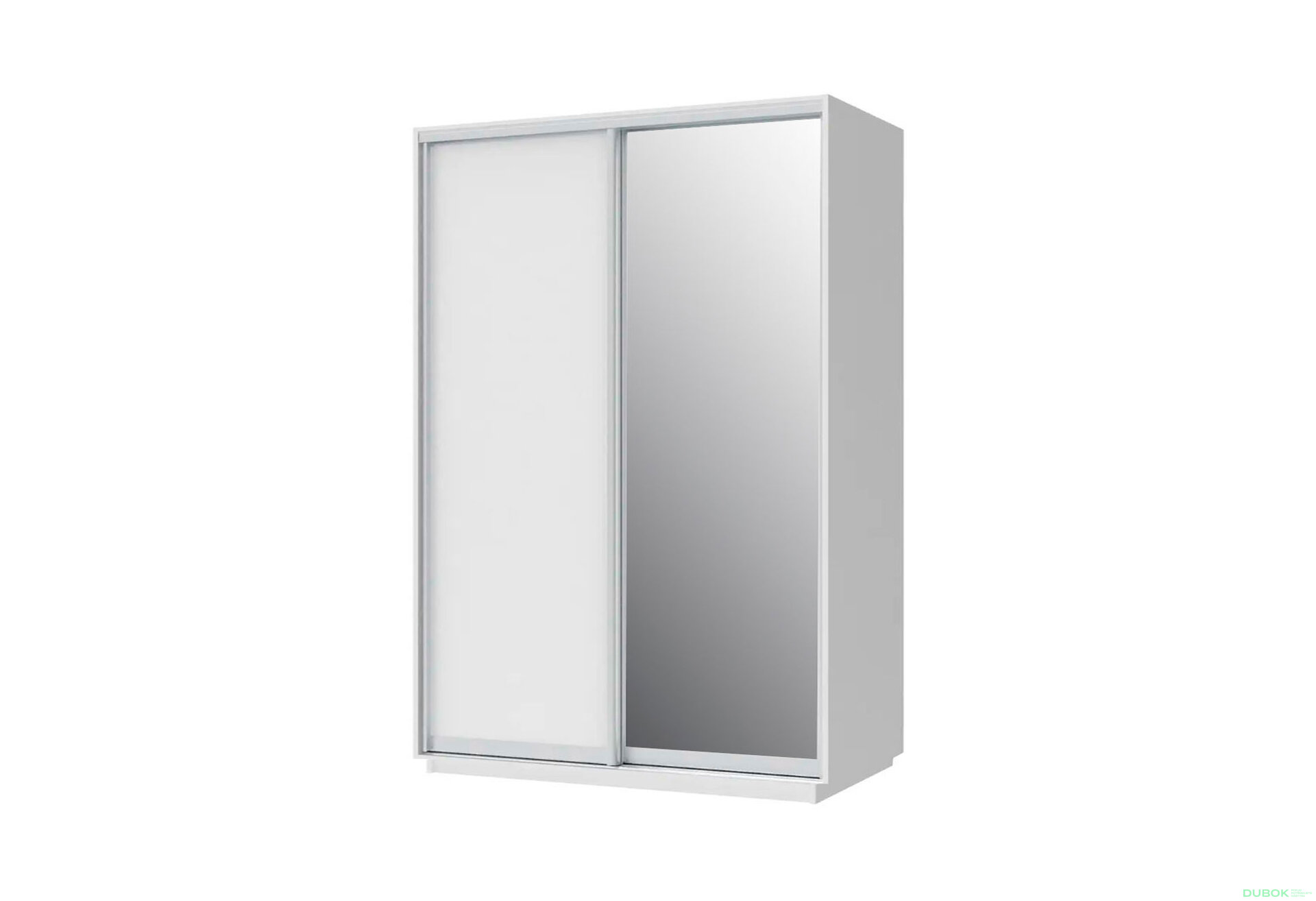 Obrázek 1 - Skříň 180x240x60 nymphaea alba, 1 dřevotříska+1 zrcadlo, stříbrný profil