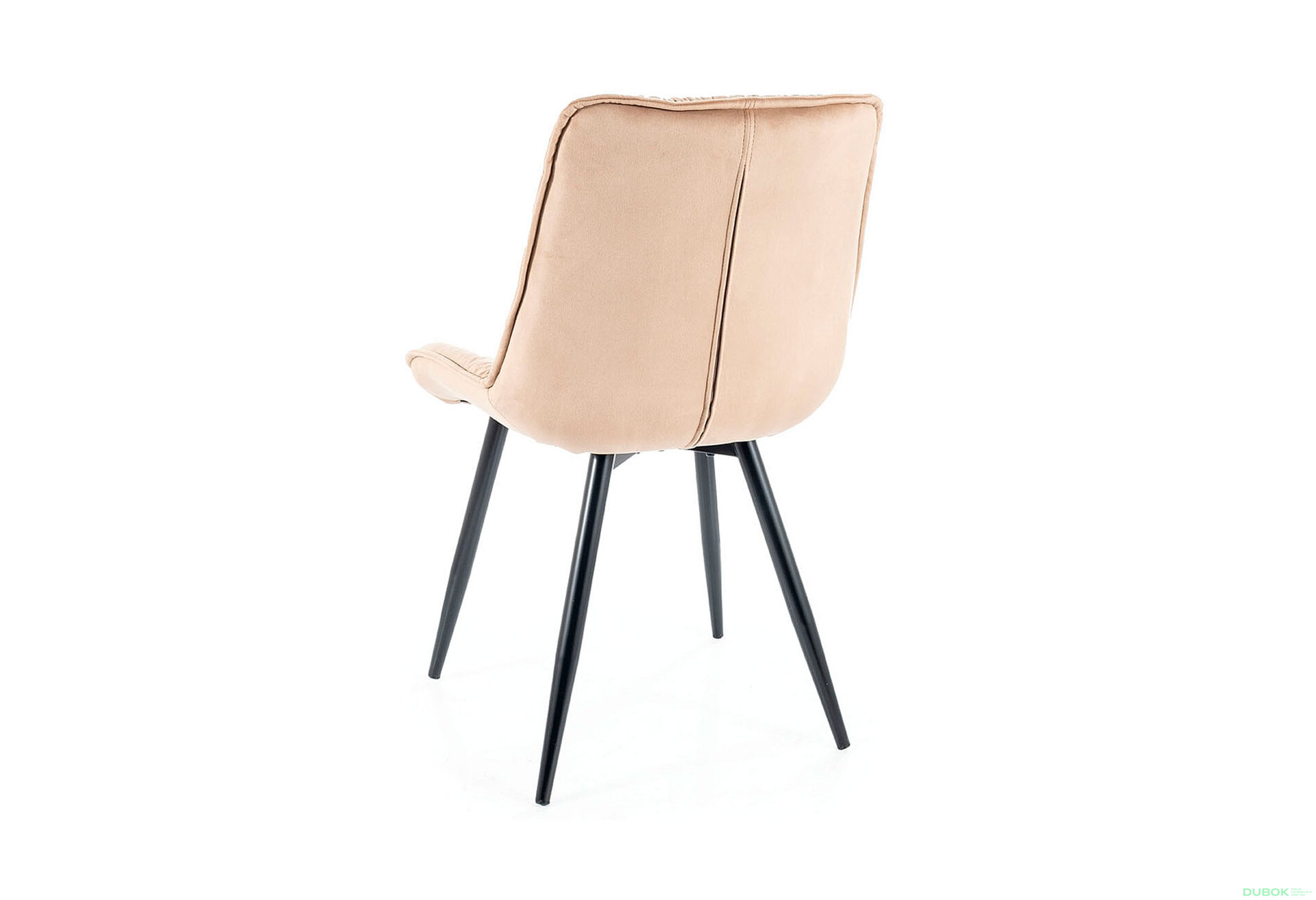 Obrázek 3 - Židle Cherry II Velvet béžový Bluvel 28, matná černá kov