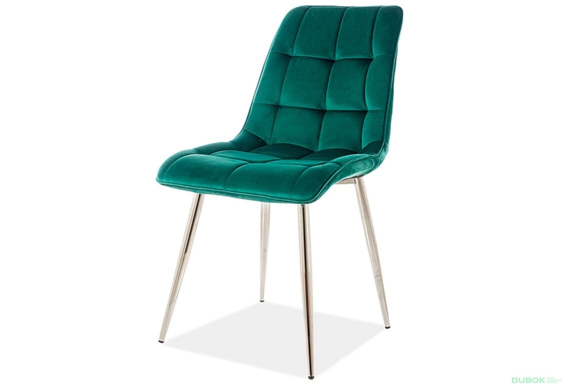 Židle Chic Chom Velvet zelený Bluvel 78