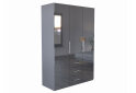 Obrázek 3 - Skříň Magnum 3dv 3šx (Lesklý antracit)