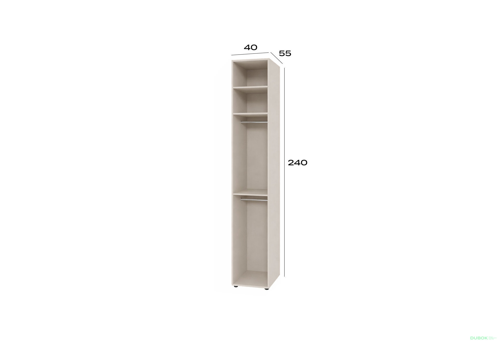 Obrázek 2 - Korpus modul 2 (h-2400*400) kašmír Space